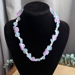 Vintage Avon 80s Jardinia Pastel Floral Necklace Cottagecore Retired NIB 160